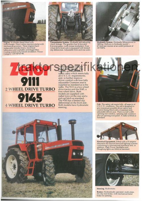 Zetor 9111 technische daten